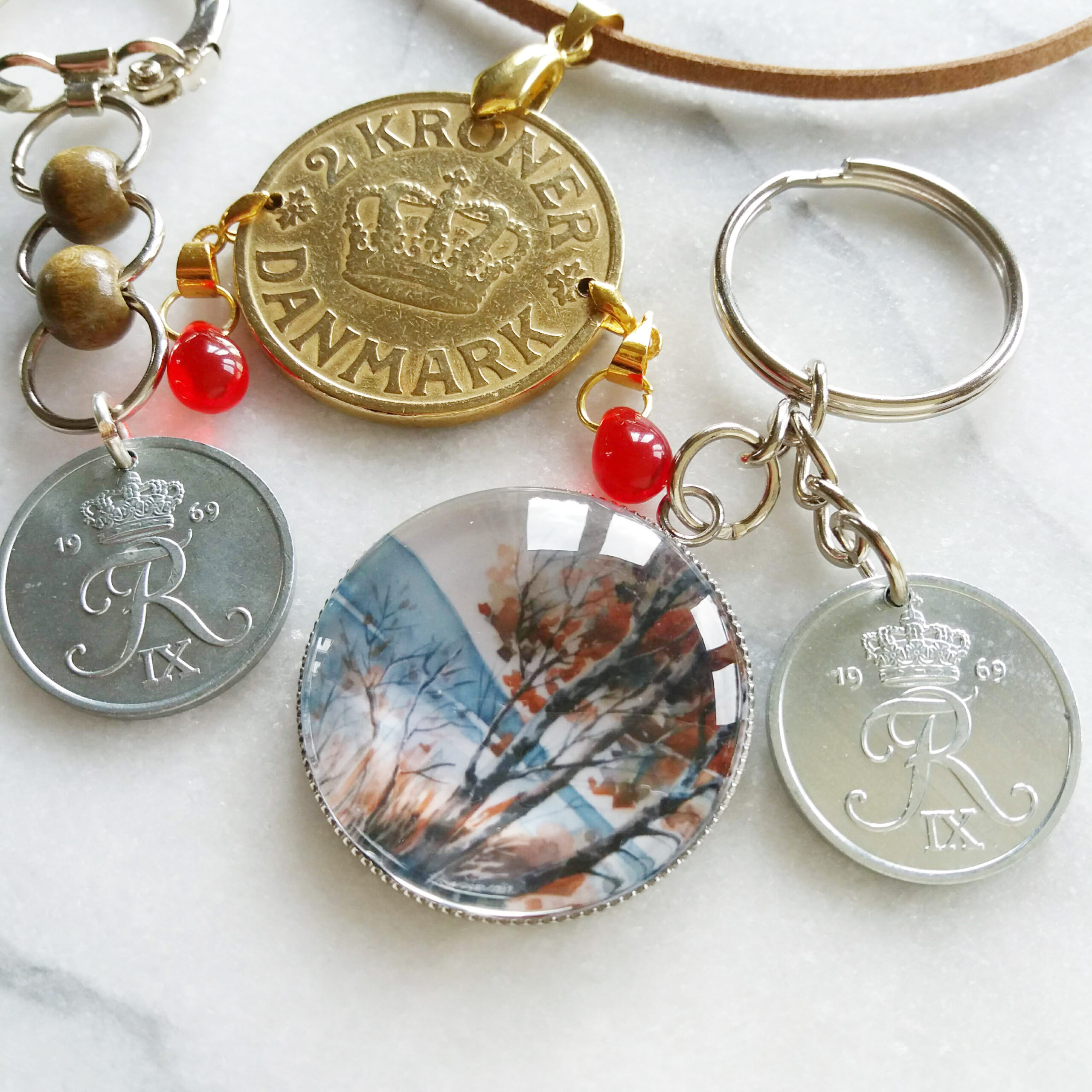 Decorated Coin Pendants - DK Coin Items