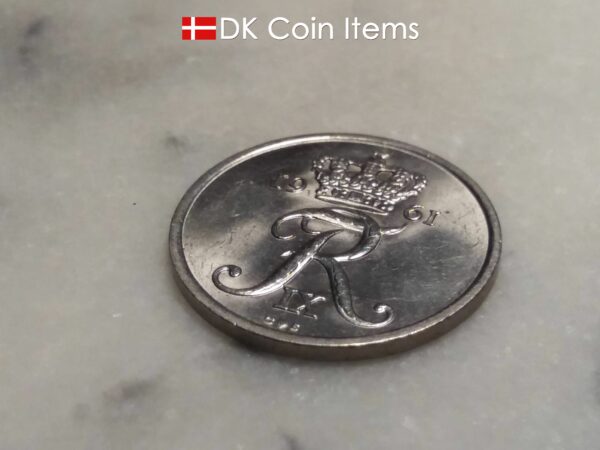 Danish 25 ore 1961. Vintage coin 63 year old. King Frederik IX of Denmark.