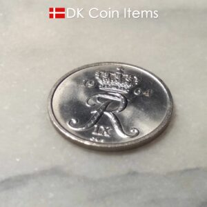 Danish 25 ore 1964. Vintage coin 60 year old. King Frederik IX of Denmark.