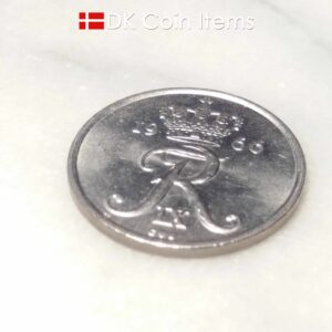 Danish 25 ore 1966. Vintage coin 58 year old. King Frederik IX of Denmark.