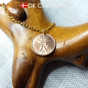 Danish 25 ore 1966 coin pendant necklace