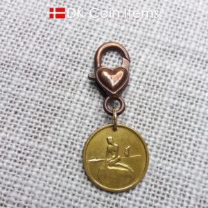 The Little Mermaid sculpture on a vintage Copenhagen token coin from Denmark 1966-1967