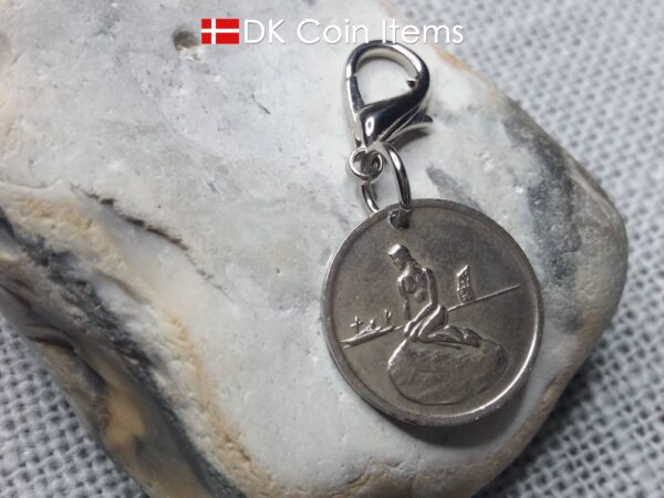 The Little Mermaid coin token charm with Copenhagen transport token from the 60s