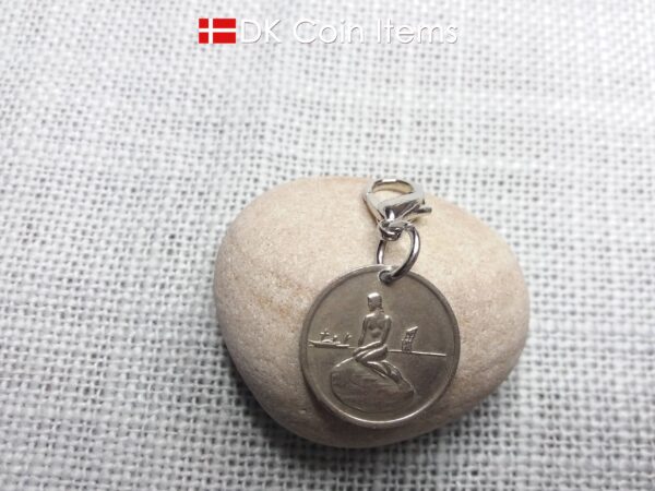 The Little Mermaid coin token charm with Copenhagen transport token from the 60s