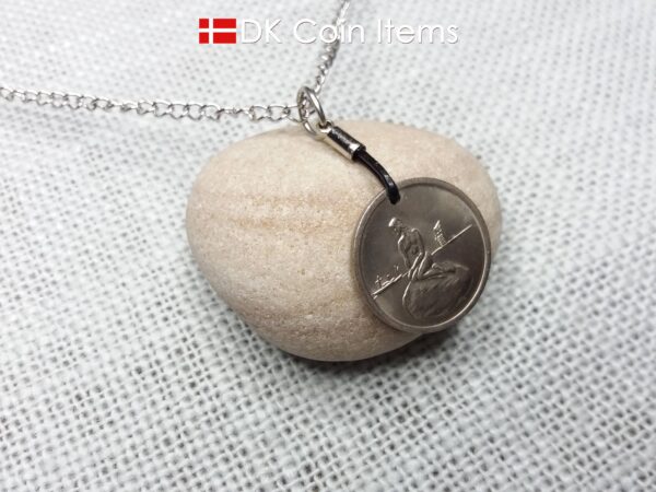 Denmark Little Mermaid necklace - Copenhagen vintage token coin 1966-1967 - The Little Mermaid sculpture - a Danish fairy tale souvenir