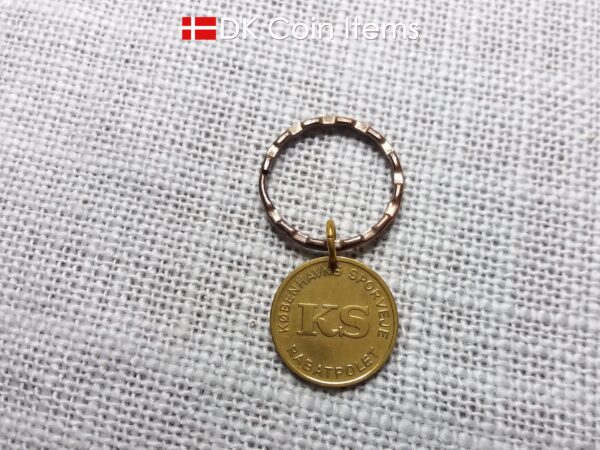 Denmark The Little Mermaid coin keychain - Copenhagen vintage token 1966-1967 - Danish fairy tale souvenir