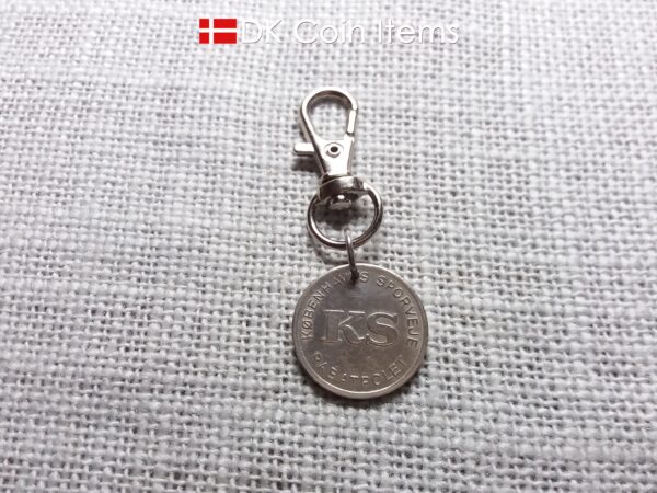 Denmark Little Mermaid charm - Copenhagen vintage 1960s fare coin token - The Little Mermaid statue - Danish fairy tale souvenir