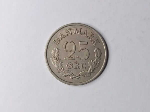 Danish 1960 vintage 25 øre coin - King Frederik IX of Denmark collection coin